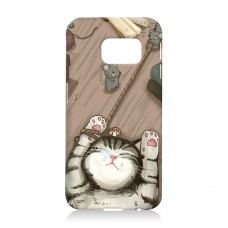 Samsung Galaxy S7 Edge - PC Hard Protective Phone Cover Case - Cat and Rat